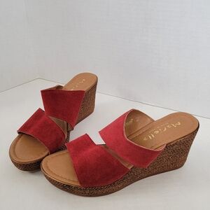 3 in wedge suede sandal